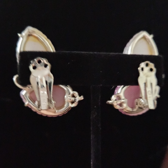 LISNER * Rare * Vintage SET!  LUCITE Leaves Lilac Necklace and Clip on Earrings - Picture 14 of 16